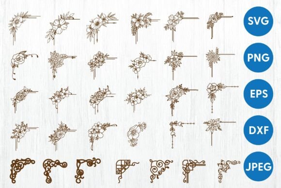200 Decorative Corners SVG Bundle: Elevate Your Creative Projects
