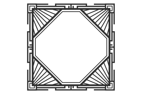 Art Deco Frame: Vintage Decorative Corner Appeal