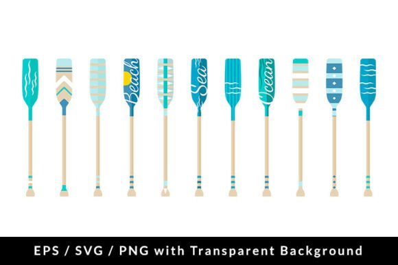 Decorative Boat Oar Clip Art: Your Nautical Design Asset