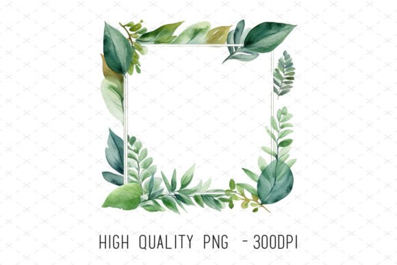 Decorative Watercolor Leaves Frame PNG: A Versatile Asset for Modern Creators