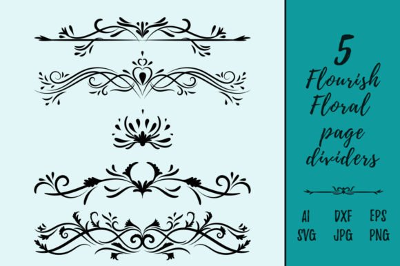 Elegant Dividers: The Art of Decorative Floral Flourish Page Divider