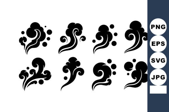 Elegant Motion: Using Decorative Black Smoke Swirls