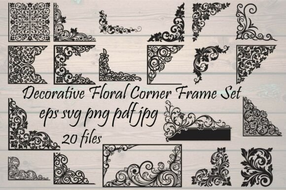 Elevate Your Designs with Decorative Floral Corner Frames