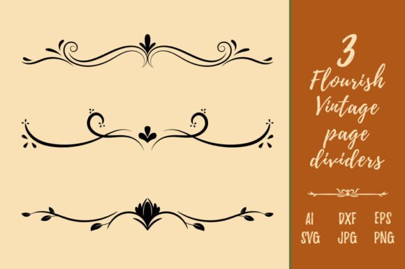 Elevate Your Designs with Vintage Floral Page Dividers