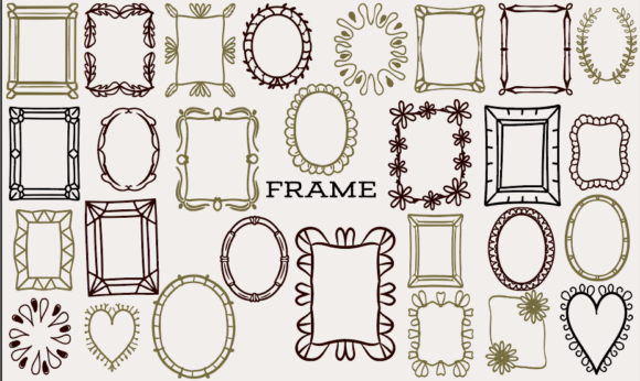 Hand Drawn Decorative Frame Clipart SVG: Elevate Your Designs