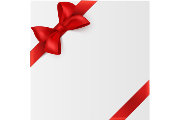 Red Bow and Ribbon: Decorative Corner Fo for Luxury Designs