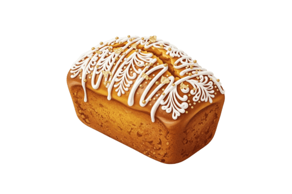 The Allure of Decorative Iced Loaf Cake with Gold