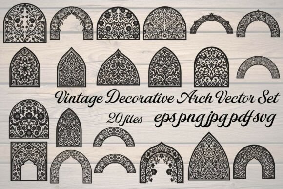 Timeless Elegance: Unlocking the Vintage Decorative Arch Vector Set