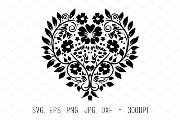 Unlocking Creative Potential with Decorative Floral Heart Vector Clipart